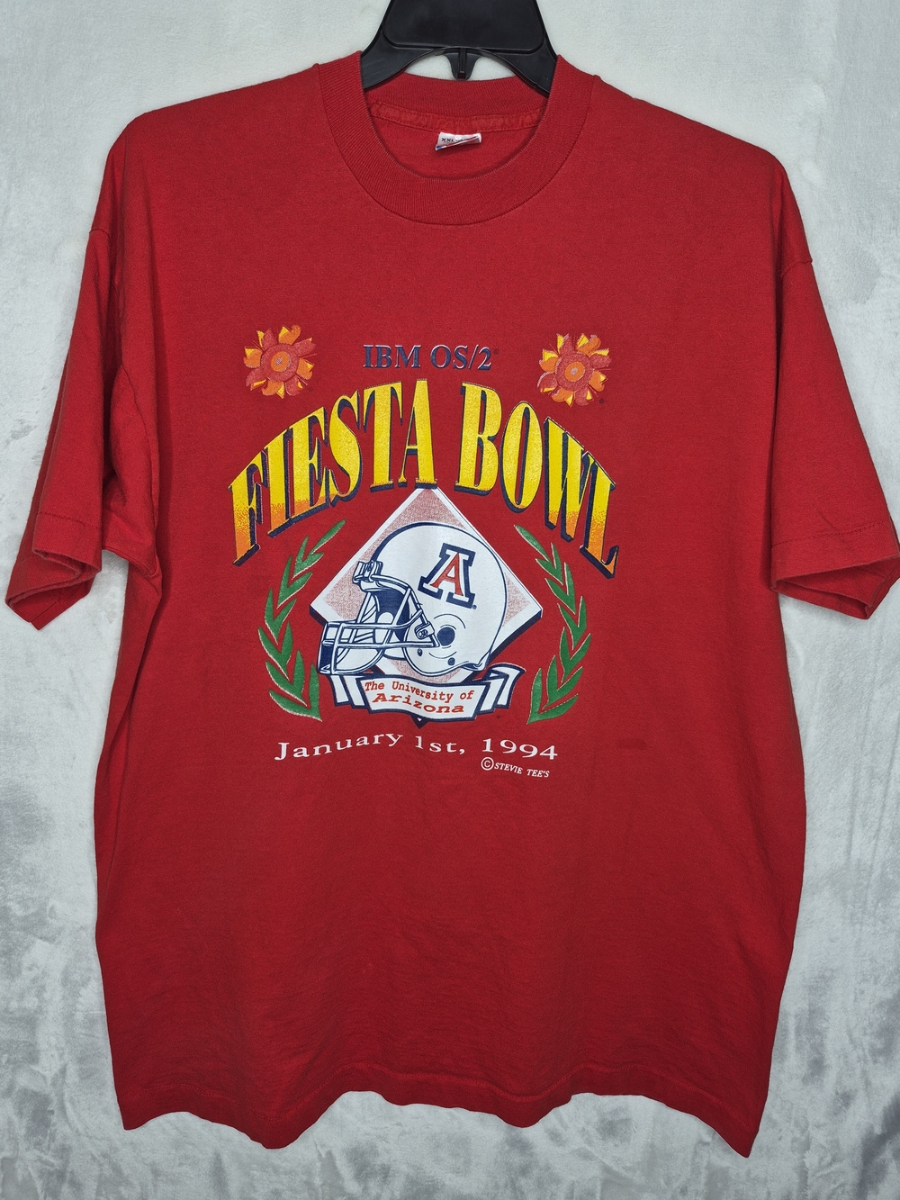 Vintage 1994 Fiesta Bowl Arizona Single Stitch T-Shirt Red Mens XXL 25x32